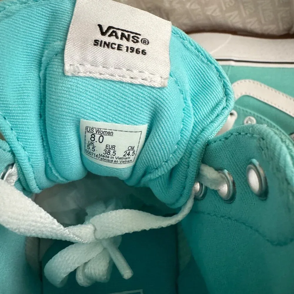 Vans filmore hi Tapere canvas aqua sky blue women’s sz 8WM platform new with box